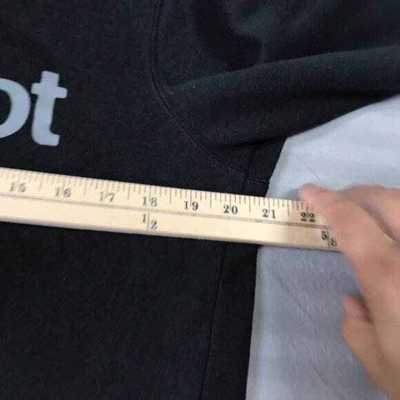 Marmot Hoodie Mens Small Black Pullover Sweatshirt Spell Out Kangaroo Pocket - Picture 5 of 6